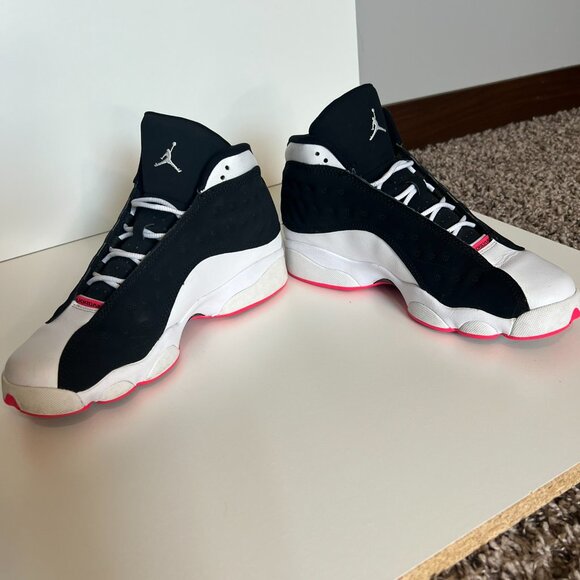 Nike Air Jordan 13 Retro Black/Hyper Pink - White Woman's size 8 - Picture 6 of 15